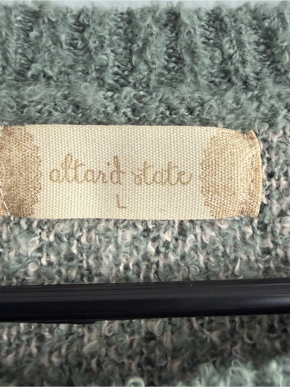 Altar'd State Green Star Cropped Sweater with Stars - Size Large - Picture 2 of 3